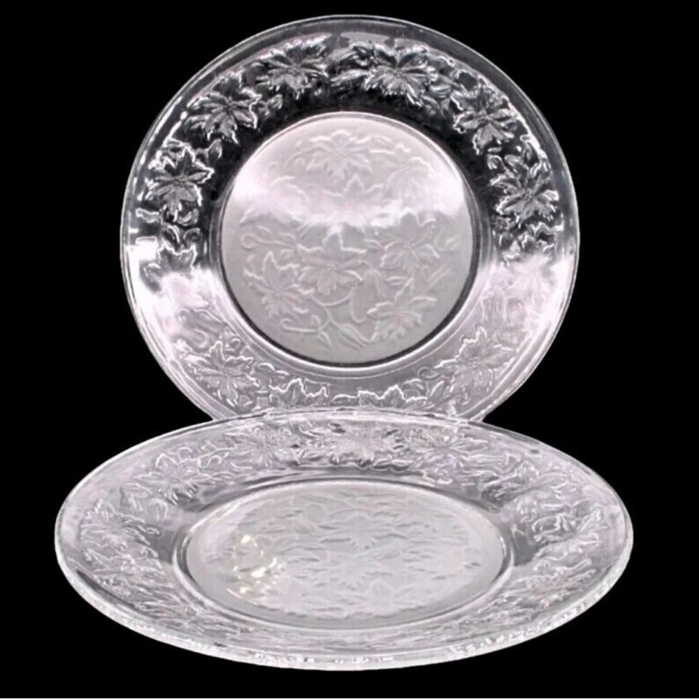 Set of 2 Princess House Fantasia 10” Crystal Dinner Plates